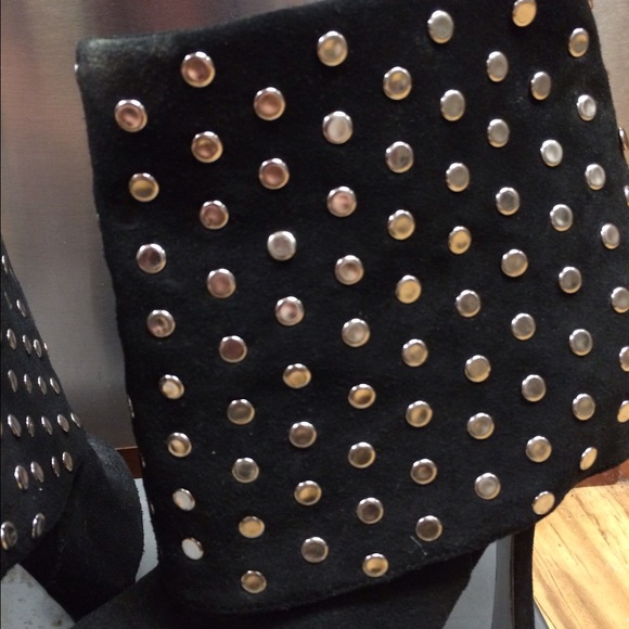 H by Halston suede studded boots - Picture 3 of 4